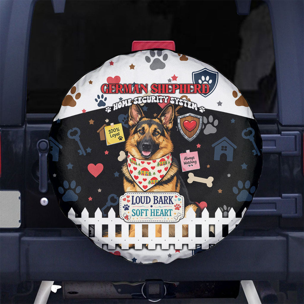 German Shepherd Home Security With A Heart Spare Tire Cover Officer Loyal Guard Dog Best Friend Mascot