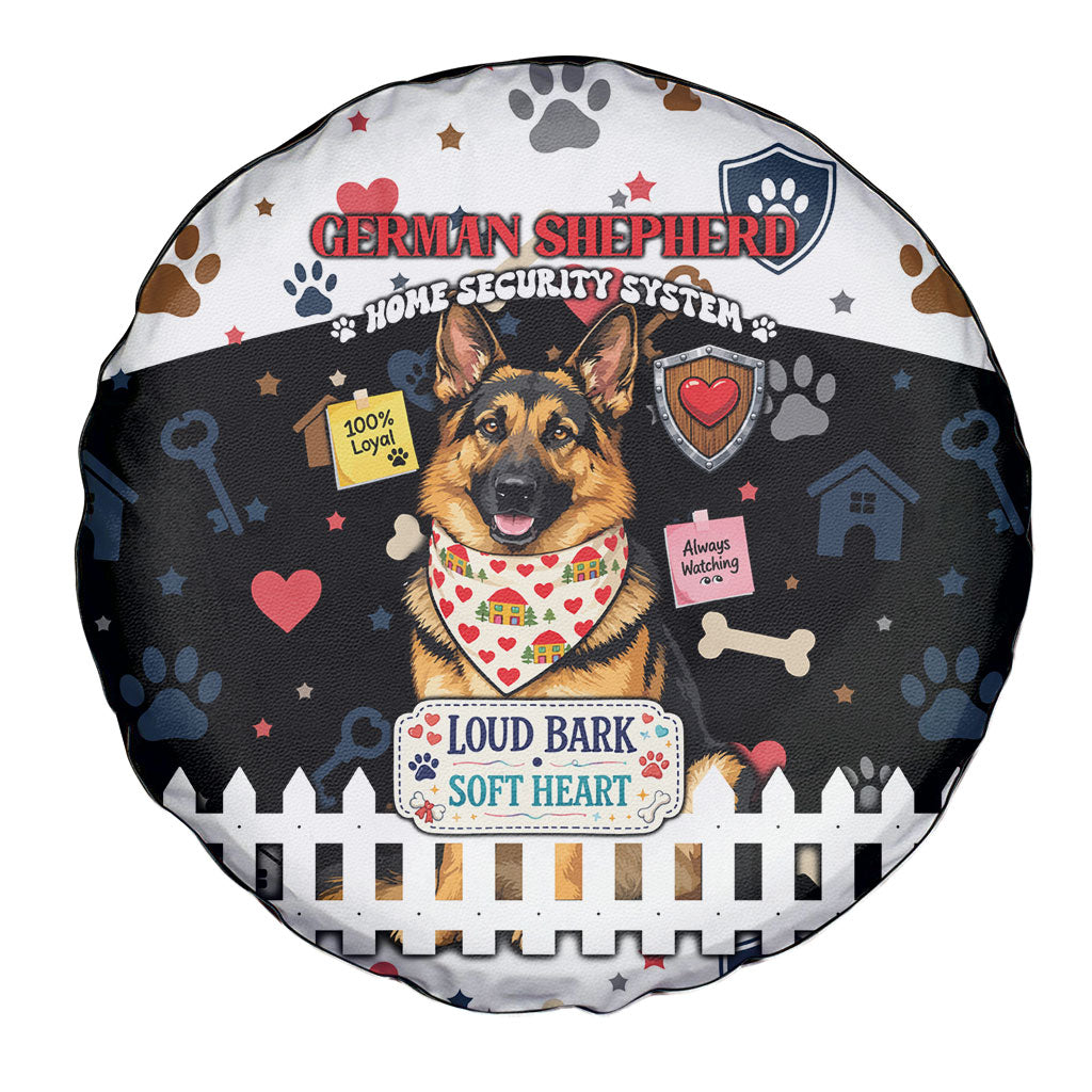 German Shepherd Home Security With A Heart Spare Tire Cover Officer Loyal Guard Dog Best Friend Mascot