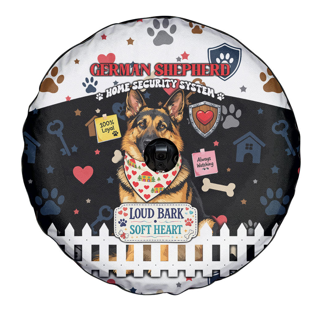German Shepherd Home Security With A Heart Spare Tire Cover Officer Loyal Guard Dog Best Friend Mascot