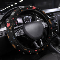 German Shepherd Home Security With A Heart Steering Wheel Cover Officer Loyal Guard Dog Best Friend Mascot