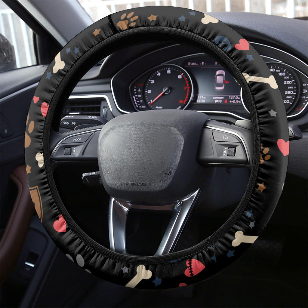 German Shepherd Home Security With A Heart Steering Wheel Cover Officer Loyal Guard Dog Best Friend Mascot