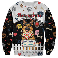 German Shepherd Home Security With A Heart Sweatshirt Officer Loyal Guard Dog Best Friend Mascot