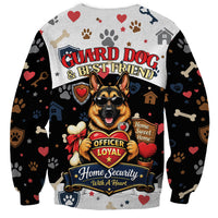 German Shepherd Home Security With A Heart Sweatshirt Officer Loyal Guard Dog Best Friend Mascot