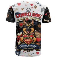 German Shepherd Home Security With A Heart T Shirt Officer Loyal Guard Dog Best Friend Mascot