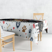 German Shepherd Home Security With A Heart Tablecloth Officer Loyal Guard Dog Best Friend Mascot