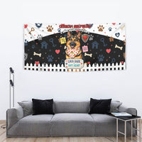 German Shepherd Home Security With A Heart Tapestry Officer Loyal Guard Dog Best Friend Mascot