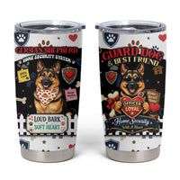German Shepherd Home Security With A Heart Tumbler Cup Officer Loyal Guard Dog Best Friend Mascot