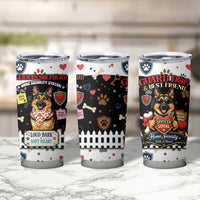 German Shepherd Home Security With A Heart Tumbler Cup Officer Loyal Guard Dog Best Friend Mascot