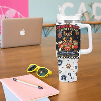 German Shepherd Home Security With A Heart Tumbler With Handle Officer Loyal Guard Dog Best Friend Mascot