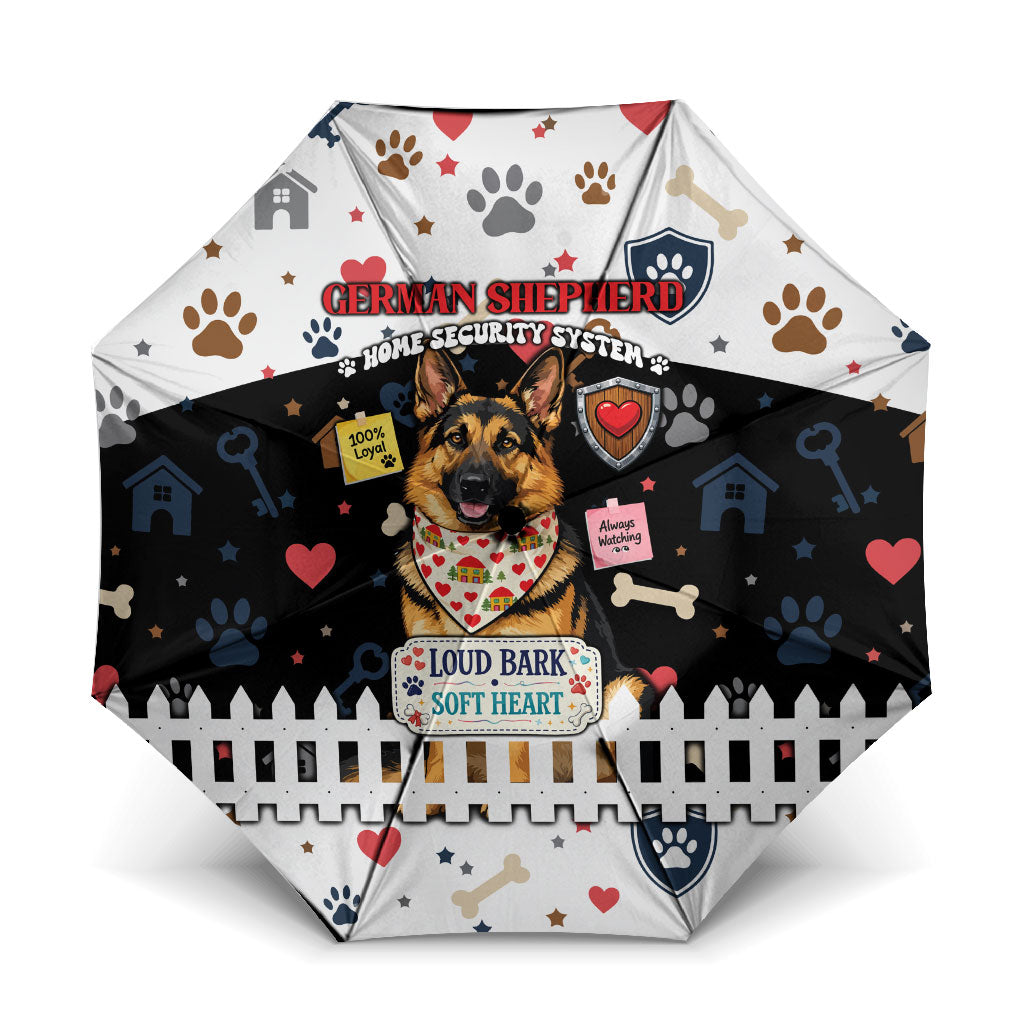 German Shepherd Home Security With A Heart Umbrella Officer Loyal Guard Dog Best Friend Mascot