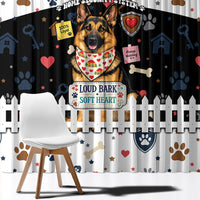 German Shepherd Home Security With A Heart Window Curtain Officer Loyal Guard Dog Best Friend Mascot
