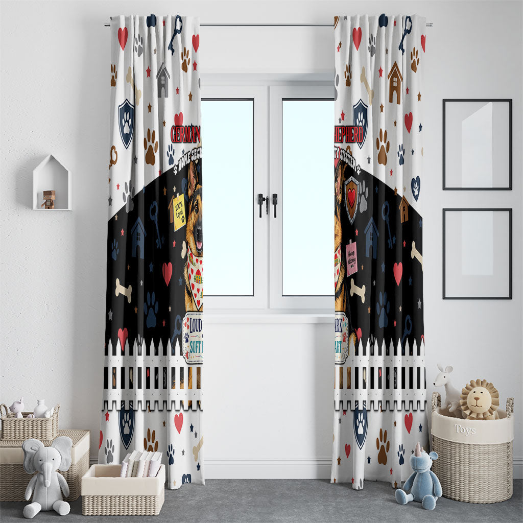 German Shepherd Home Security With A Heart Window Curtain Officer Loyal Guard Dog Best Friend Mascot