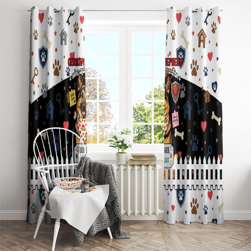 German Shepherd Home Security With A Heart Window Curtain Officer Loyal Guard Dog Best Friend Mascot