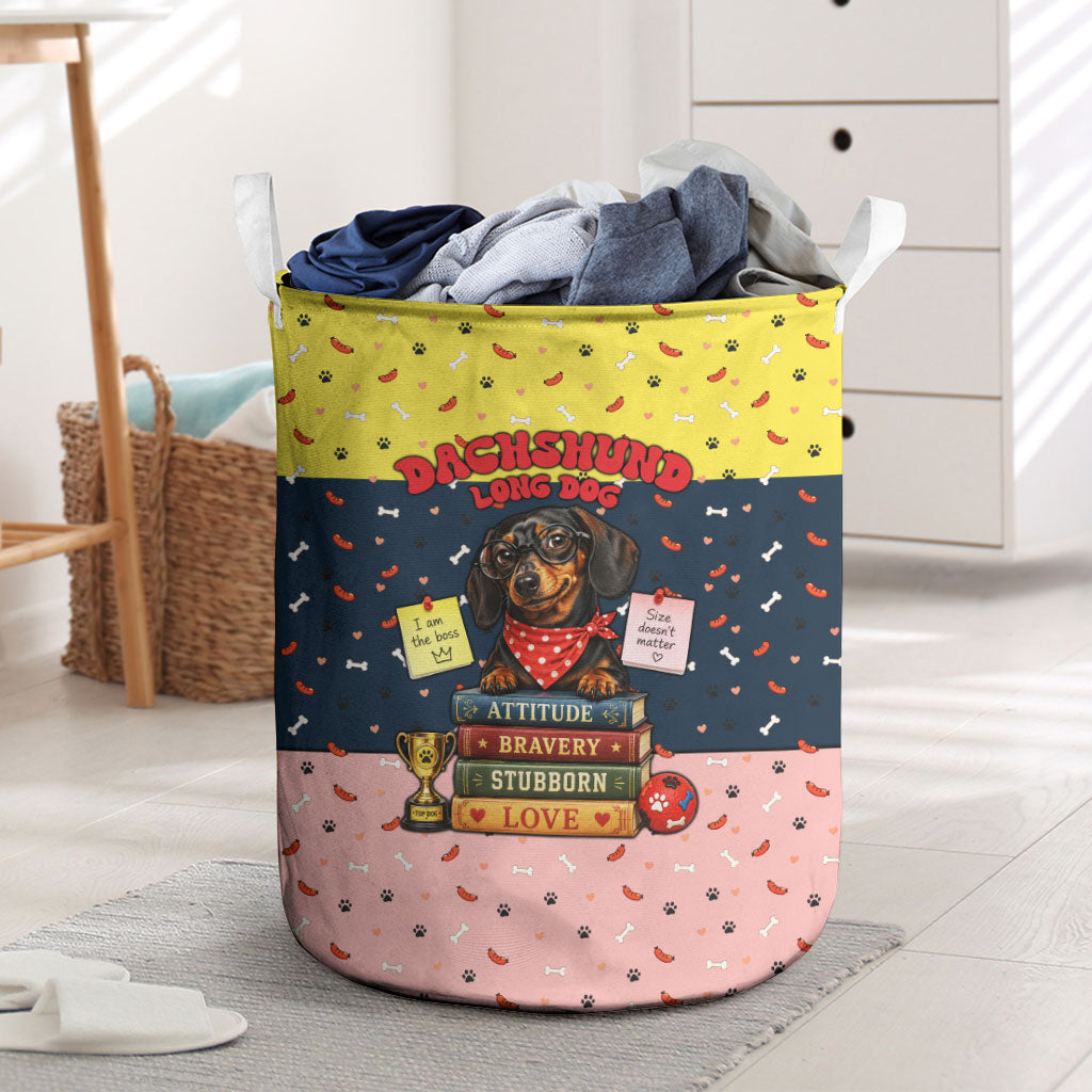 Dachshund Long Dog Big Personality Laundry Basket Dachshund Lovers Club Cute Mascot