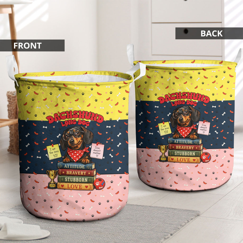 Dachshund Long Dog Big Personality Laundry Basket Dachshund Lovers Club Cute Mascot