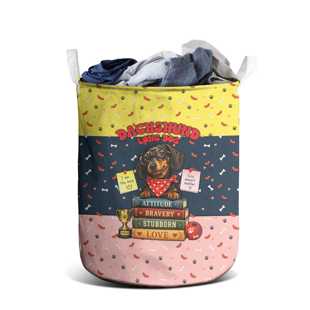 Dachshund Long Dog Big Personality Laundry Basket Dachshund Lovers Club Cute Mascot