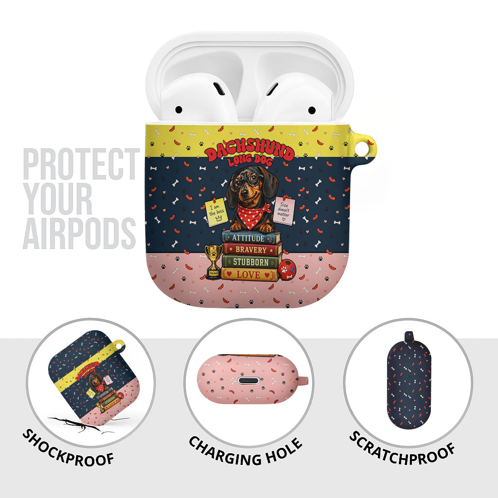 Dachshund Long Dog Big Personality AirPods Case Dachshund Lovers Club Cute Mascot