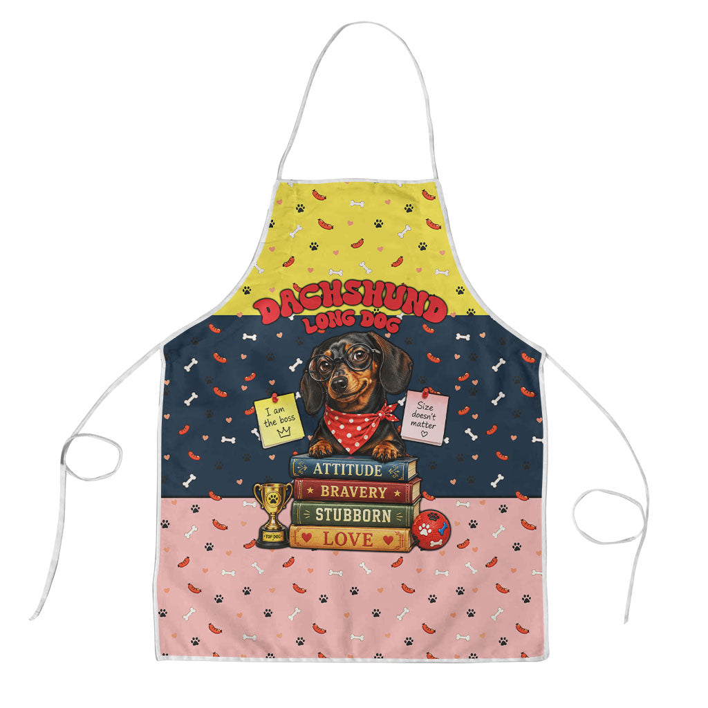Dachshund Long Dog Big Personality Apron Dachshund Lovers Club Cute Mascot