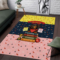 Dachshund Long Dog Big Personality Area Rug Dachshund Lovers Club Cute Mascot