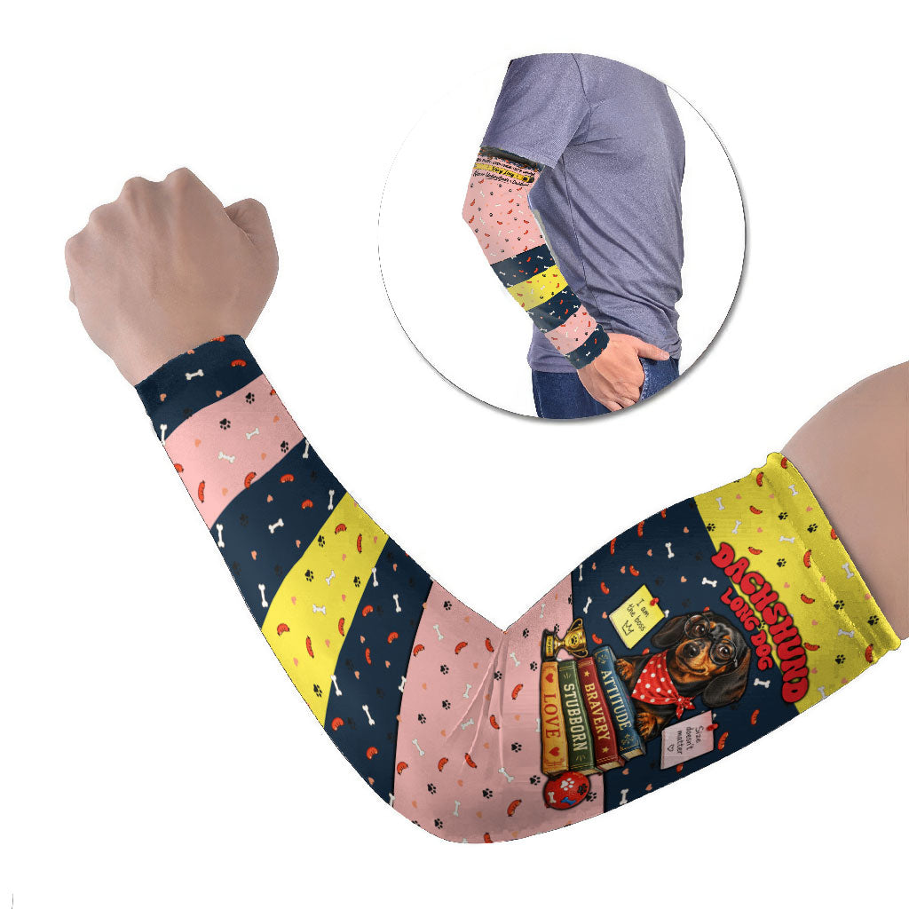 Dachshund Long Dog Big Personality Arm Sleeves Dachshund Lovers Club Cute Mascot