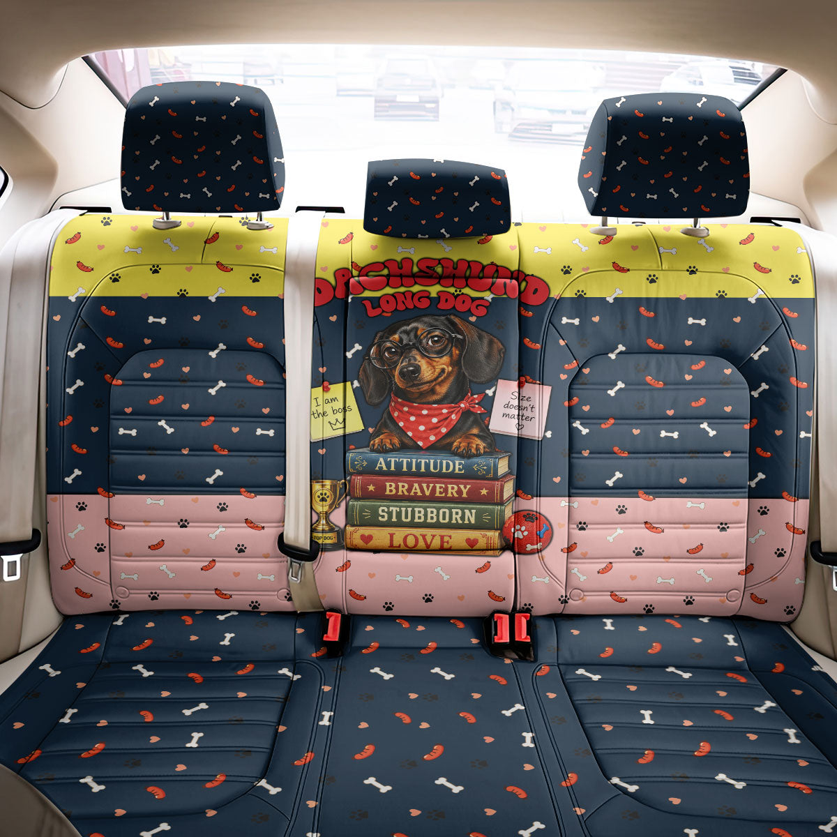 Dachshund Long Dog Big Personality Back Car Seat Cover Dachshund Lovers Club Cute Mascot