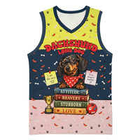 Dachshund Long Dog Big Personality Basketball Jersey Dachshund Lovers Club Cute Mascot