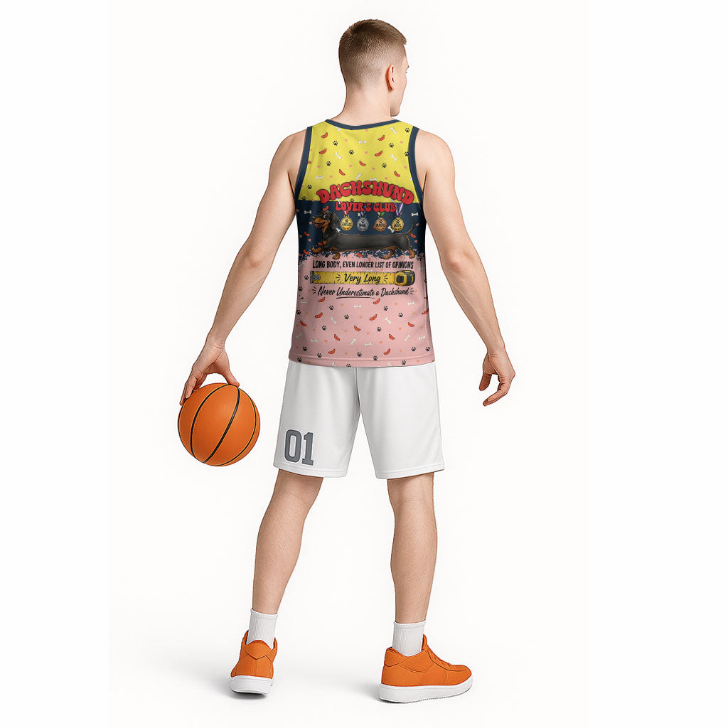 Dachshund Long Dog Big Personality Basketball Jersey Dachshund Lovers Club Cute Mascot