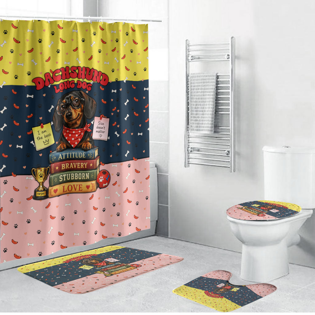 Dachshund Long Dog Big Personality Bathroom Set Dachshund Lovers Club Cute Mascot