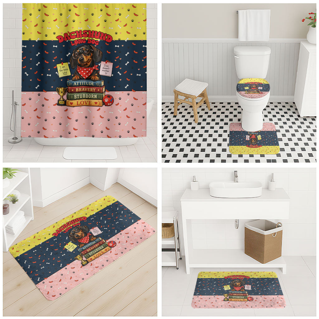 Dachshund Long Dog Big Personality Bathroom Set Dachshund Lovers Club Cute Mascot