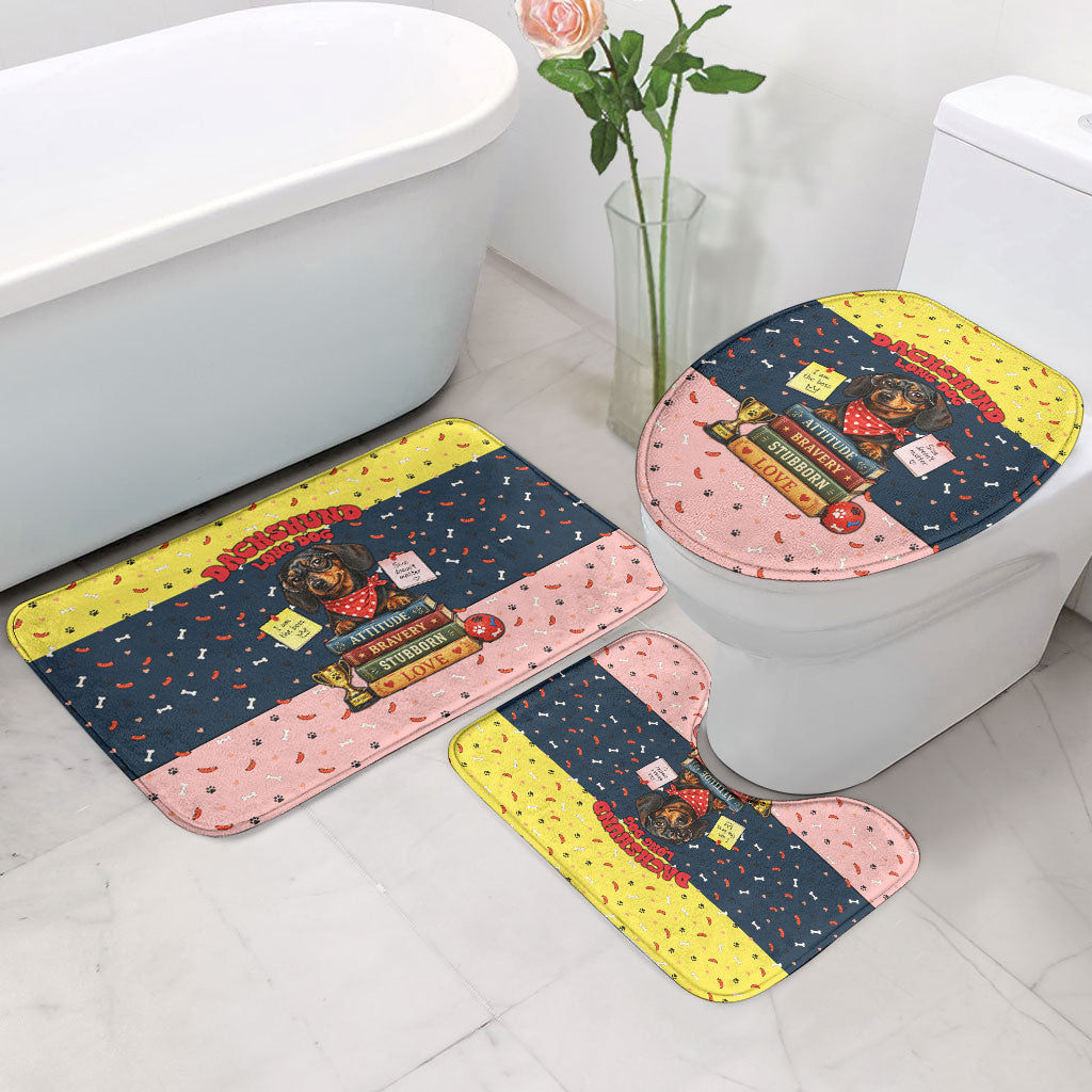 Dachshund Long Dog Big Personality Bathroom Set Dachshund Lovers Club Cute Mascot