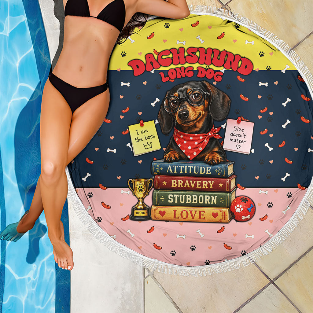 Dachshund Long Dog Big Personality Beach Blanket Dachshund Lovers Club Cute Mascot