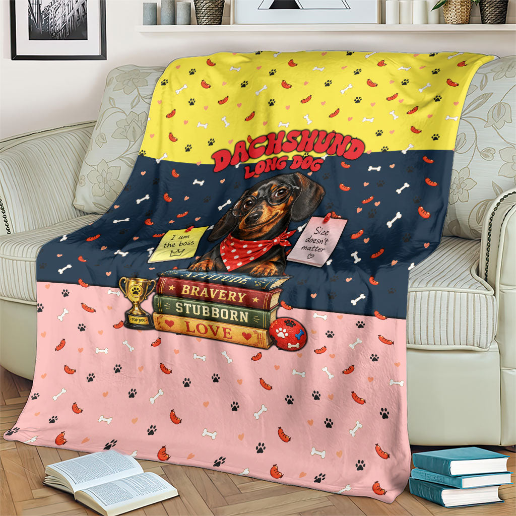 Dachshund Long Dog Big Personality Blanket Dachshund Lovers Club Cute Mascot