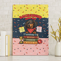 Dachshund Long Dog Big Personality Canvas Wall Art Dachshund Lovers Club Cute Mascot