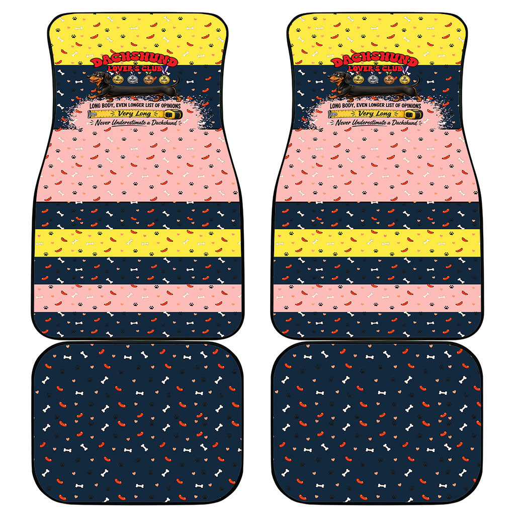 Dachshund Long Dog Big Personality Car Mats Dachshund Lovers Club Cute Mascot