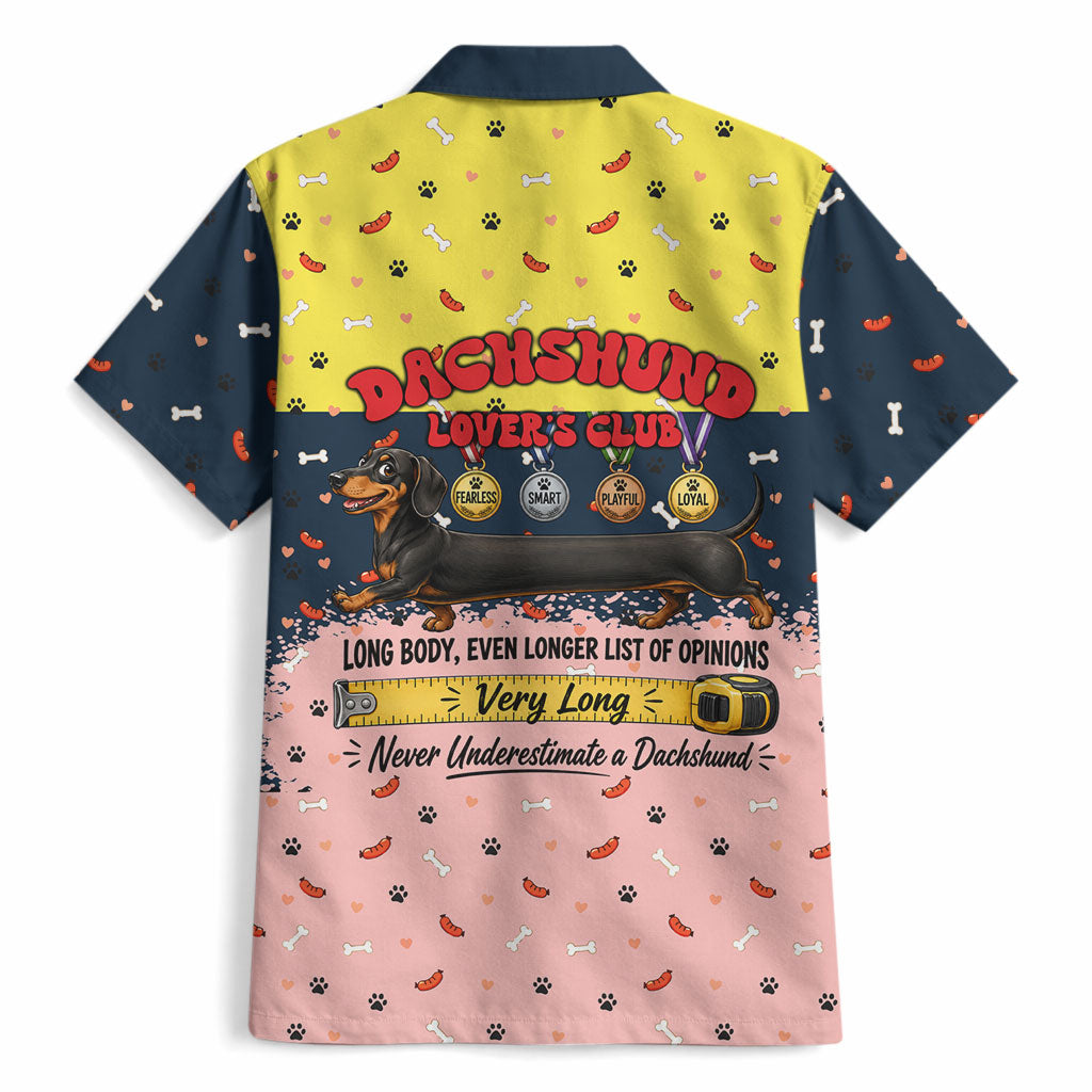 Dachshund Long Dog Big Personality Hawaiian Shirt Dachshund Lovers Club Cute Mascot