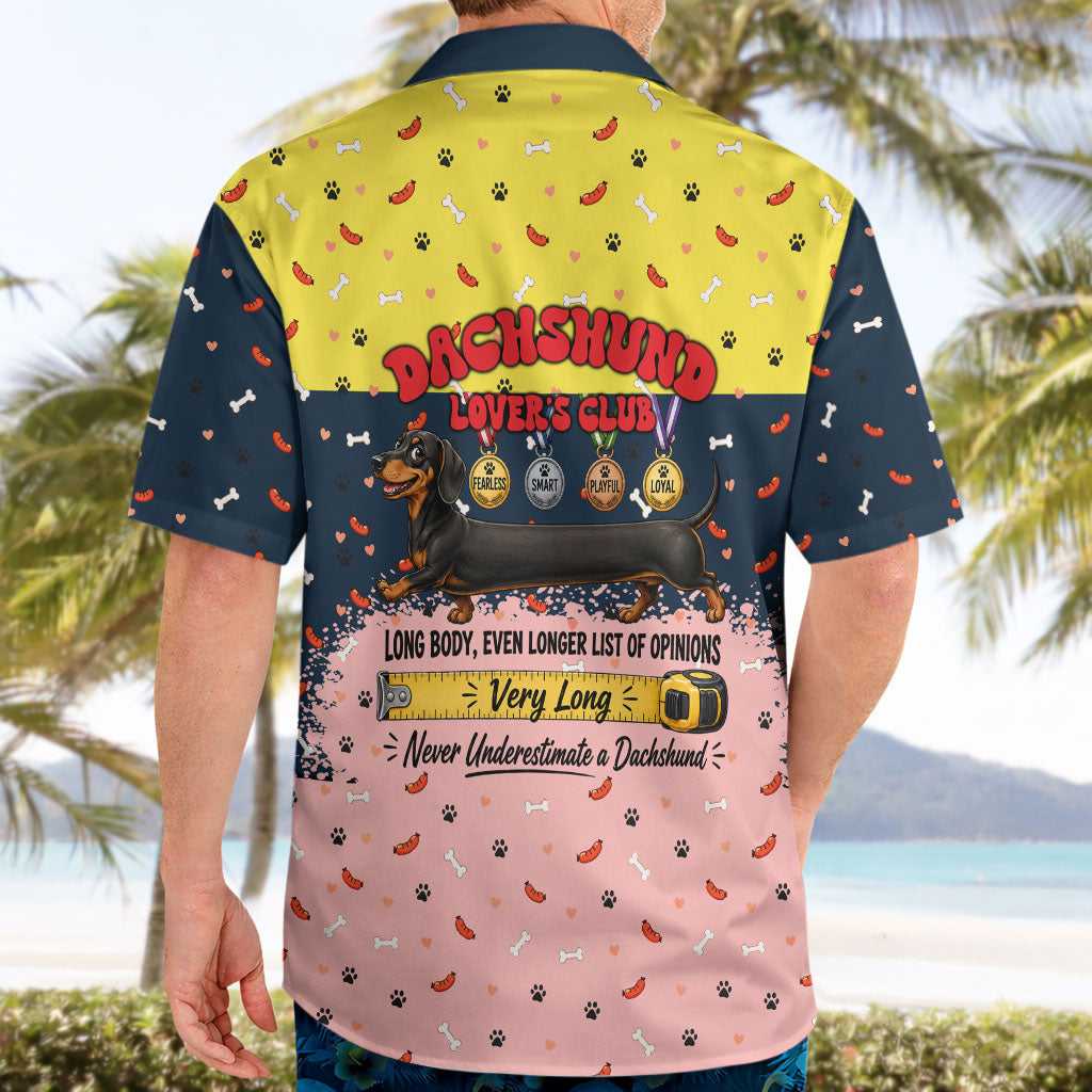Dachshund Long Dog Big Personality Hawaiian Shirt Dachshund Lovers Club Cute Mascot