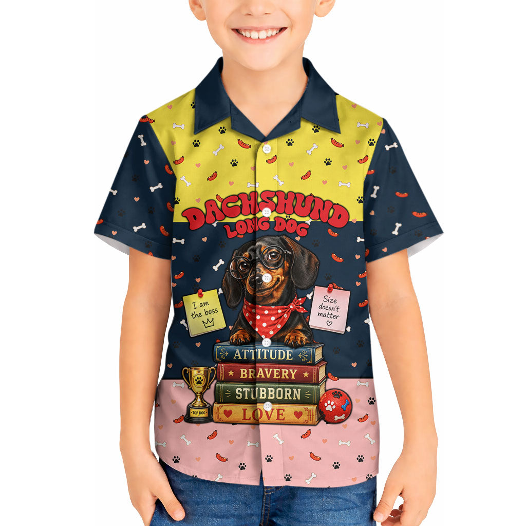 Dachshund Long Dog Big Personality Hawaiian Shirt Dachshund Lovers Club Cute Mascot