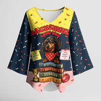 Dachshund Long Dog Big Personality Kimono Sleeve Blouse Dachshund Lovers Club Cute Mascot