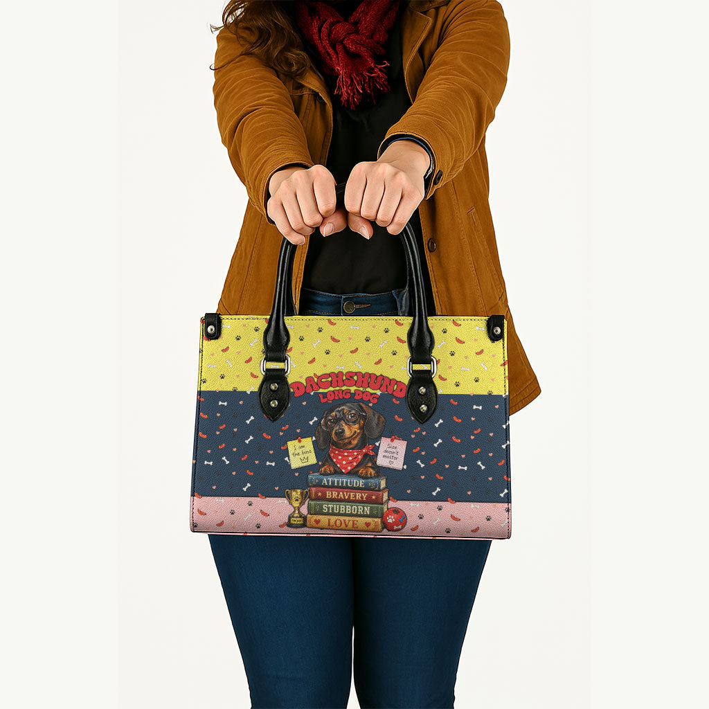 Dachshund Long Dog Big Personality Leather Bag Dachshund Lovers Club Cute Mascot