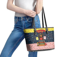 Dachshund Long Dog Big Personality Leather Tote Bag Dachshund Lovers Club Cute Mascot