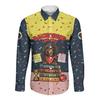 Dachshund Long Dog Big Personality Long Sleeve Button Shirt Dachshund Lovers Club Cute Mascot