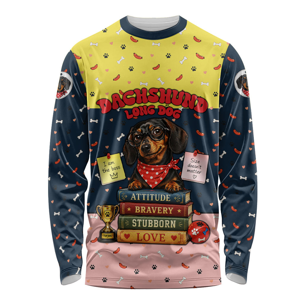 Dachshund Long Dog Big Personality Long Sleeve Shirt Dachshund Lovers Club Cute Mascot