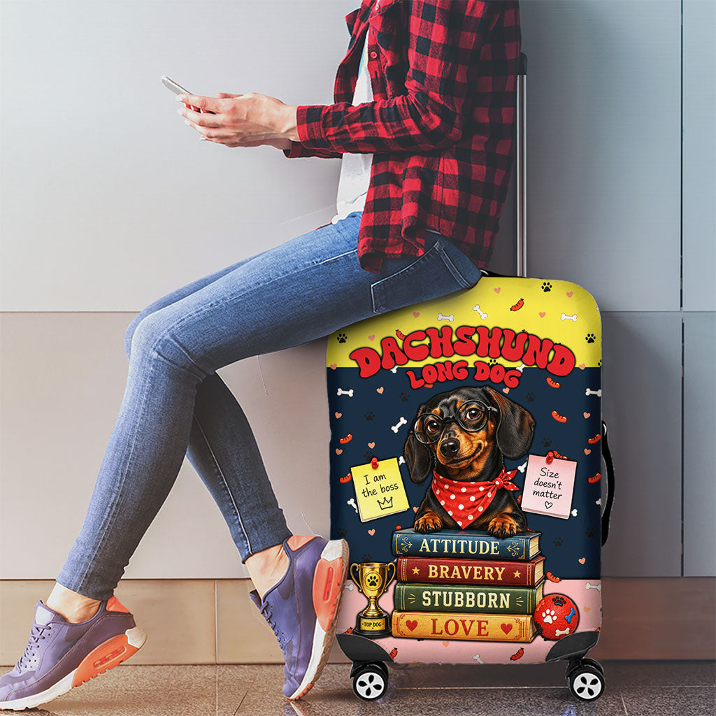 Dachshund Long Dog Big Personality Luggage Cover Dachshund Lovers Club Cute Mascot