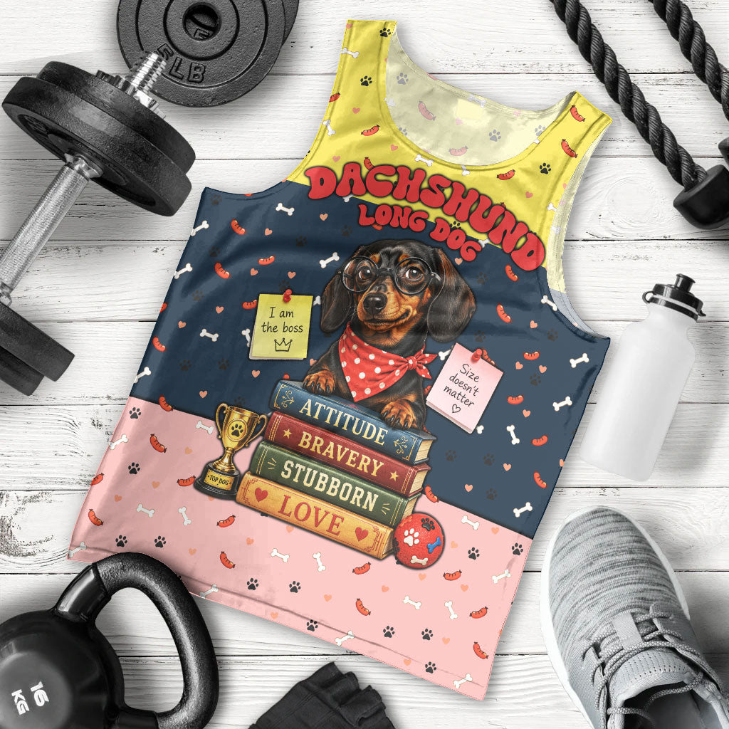 Dachshund Long Dog Big Personality Men Tank Top Dachshund Lovers Club Cute Mascot
