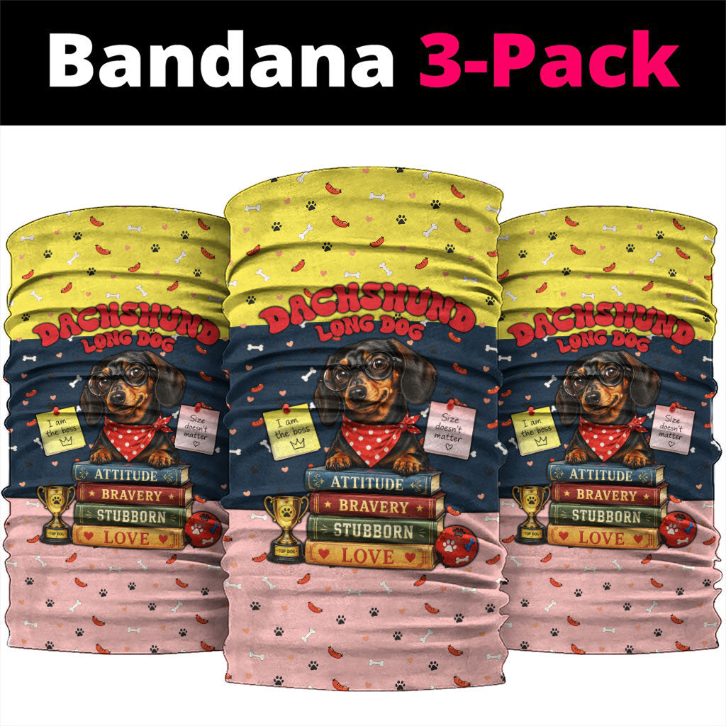 Dachshund Long Dog Big Personality Neck Gaiter Dachshund Lovers Club Cute Mascot