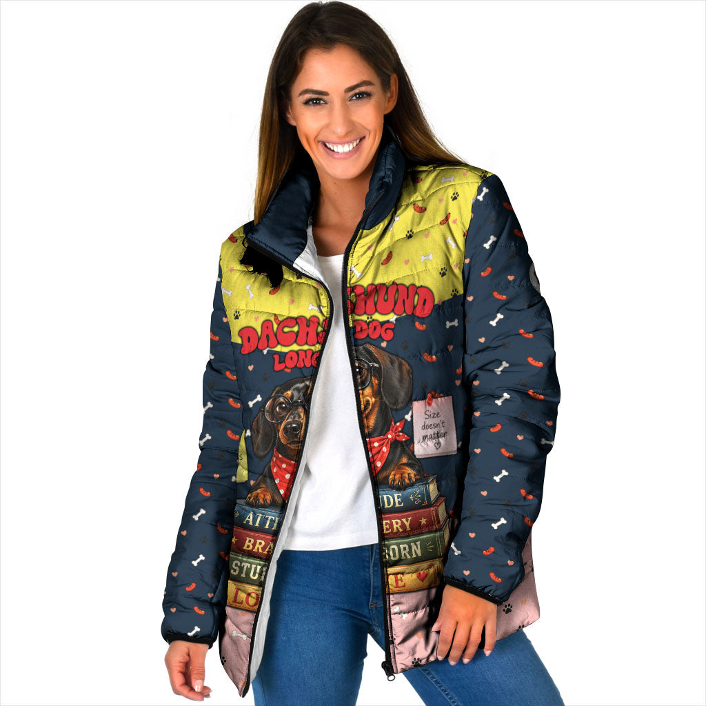 Dachshund Long Dog Big Personality Padded Jacket Dachshund Lovers Club Cute Mascot