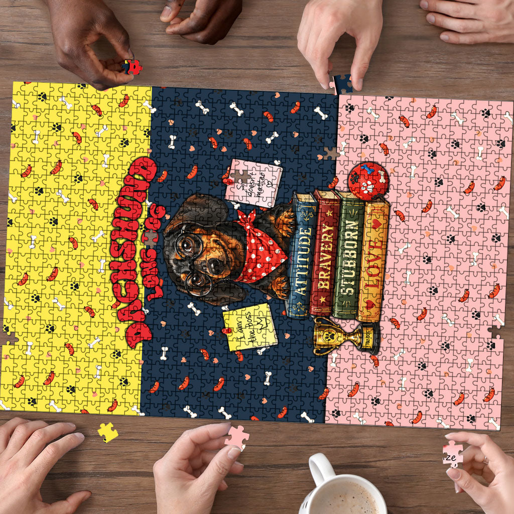 Dachshund Long Dog Big Personality Puzzle Dachshund Lovers Club Cute Mascot