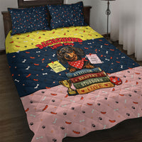Dachshund Long Dog Big Personality Quilt Bed Set Dachshund Lovers Club Cute Mascot