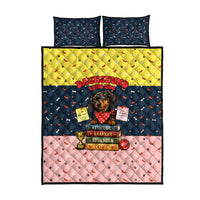 Dachshund Long Dog Big Personality Quilt Bed Set Dachshund Lovers Club Cute Mascot