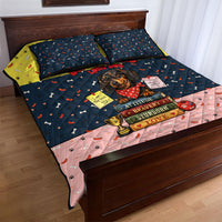 Dachshund Long Dog Big Personality Quilt Bed Set Dachshund Lovers Club Cute Mascot